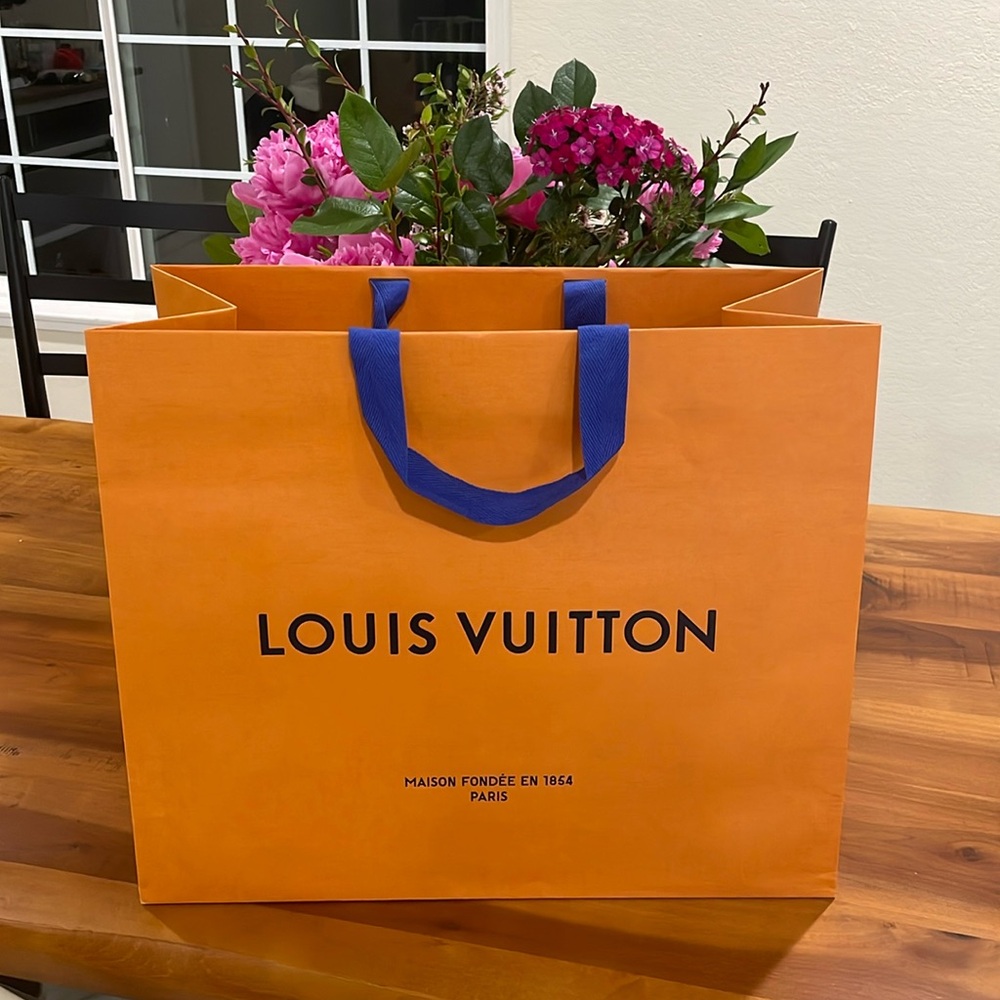 Louis Vuitton paper shopping bag 16x19.2